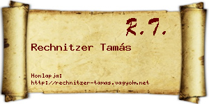 Rechnitzer Tamás névjegykártya